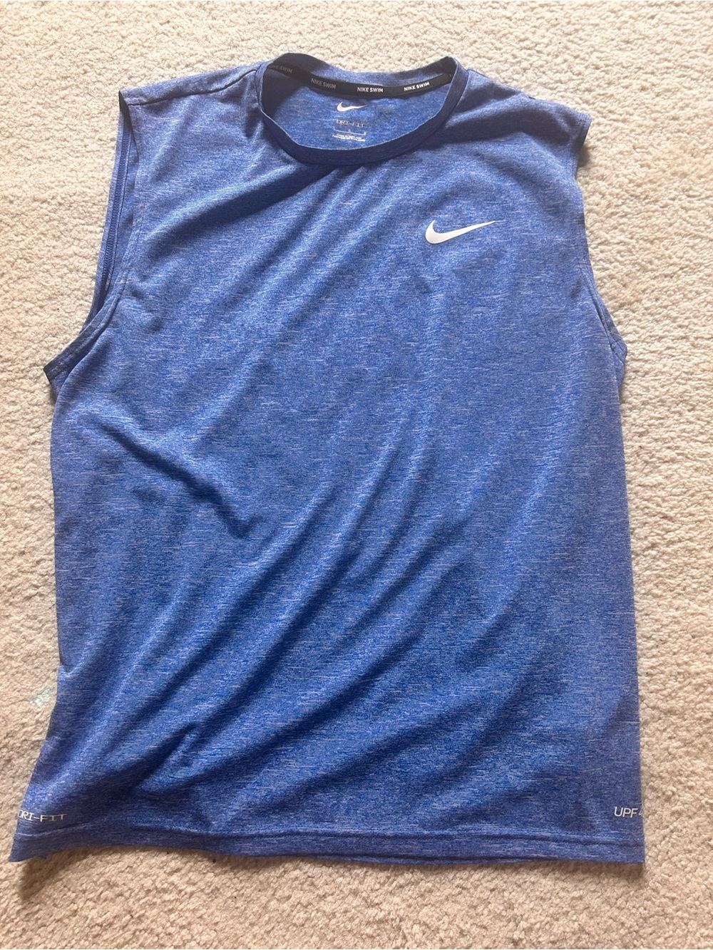 Nike Men’s Blue Heather Sleeveless Training Shirt